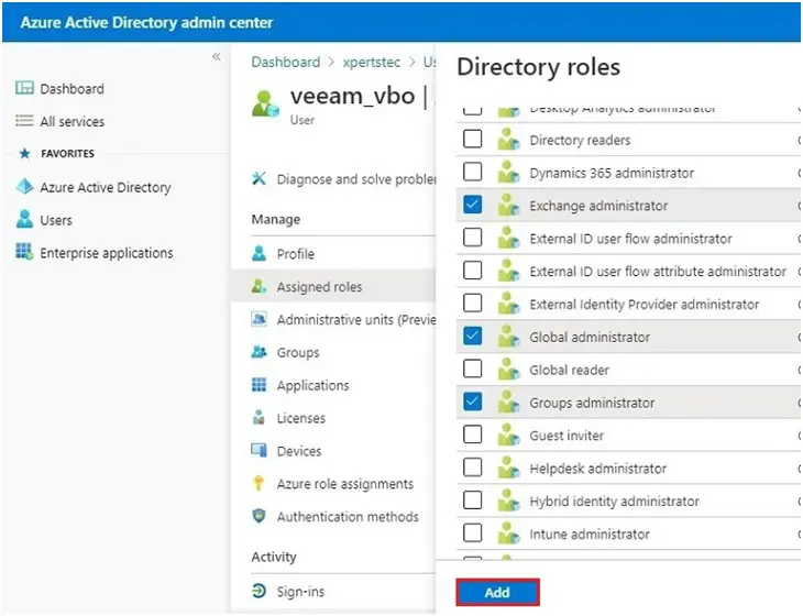 azure active directory directory roles