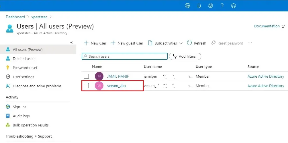 azure active directory domain center