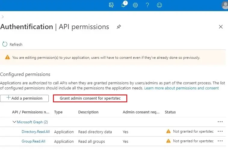 azure api permissions