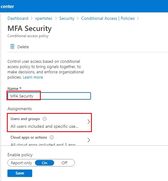 azure conditional create access policy