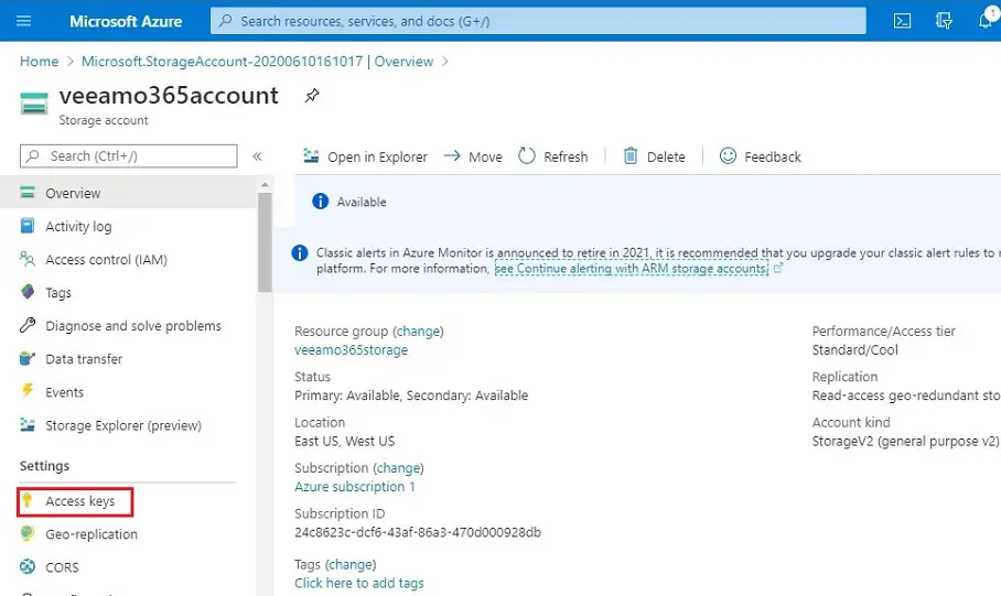 azure storage account overview