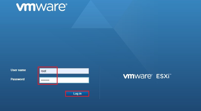 esxi 7 vsphere web login