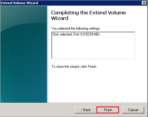 increase vm volume wizard disk