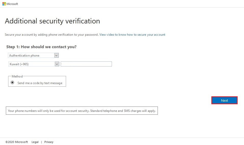 microsoft additional security verification
