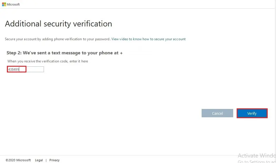 microsoft additional security verification