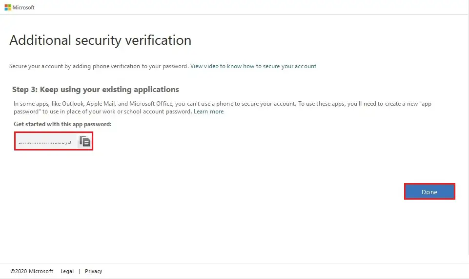 microsoft additional security verification
