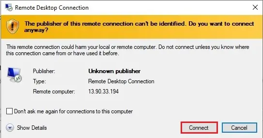 remote desktop connection