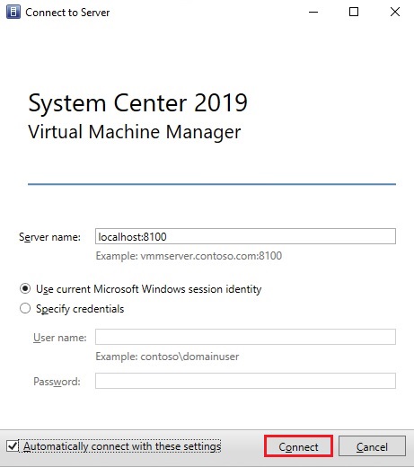 system center 2019 connect