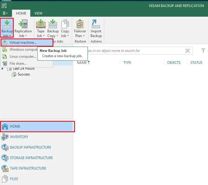 veeam backup console