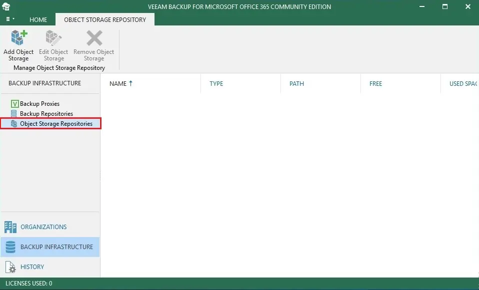 veeam backup office 365 console