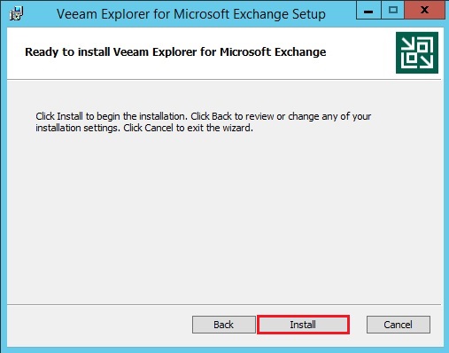 veeam explorer for exchange ready