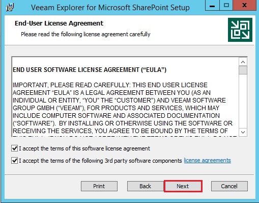 veeam explorer for sharepoint license