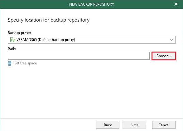 veeam new backup repository location