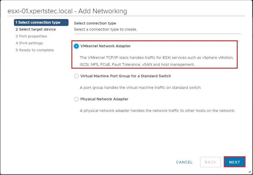 vmkernel interface