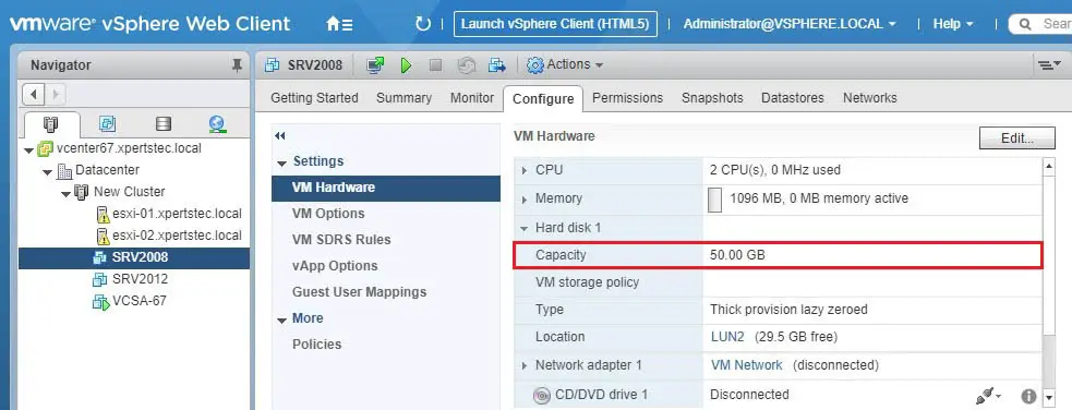 vmware vsphere web client