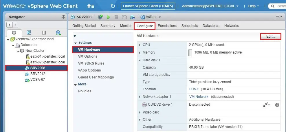 vmware vsphere web client