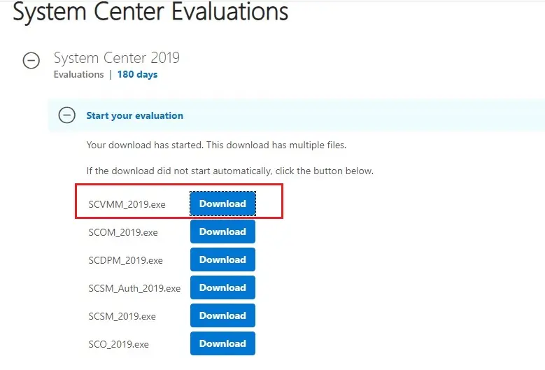 download system center