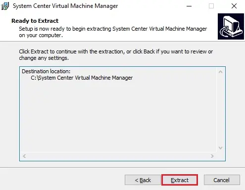 install scvmm extract