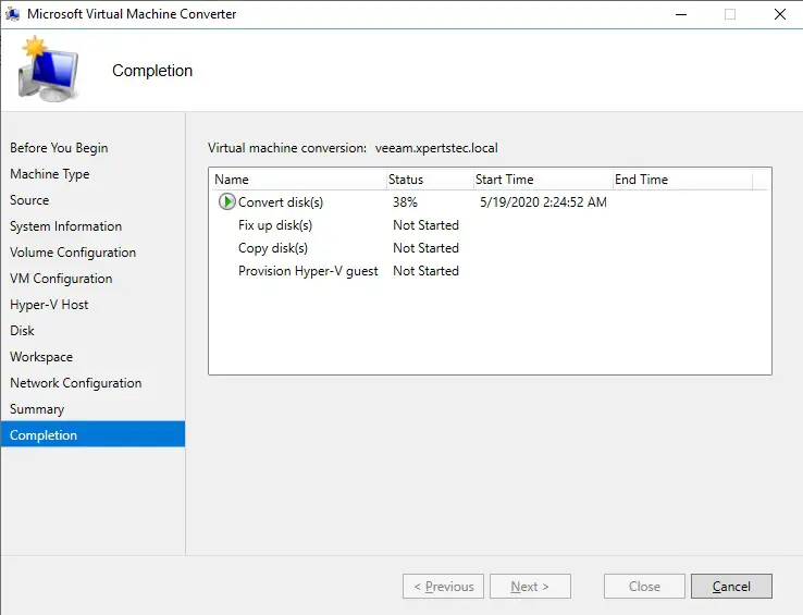 Convert Physical Machine to Hyper-V, How to Convert Physical Machine to Hyper-V (MVMC)