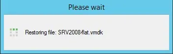 please wait restoring files