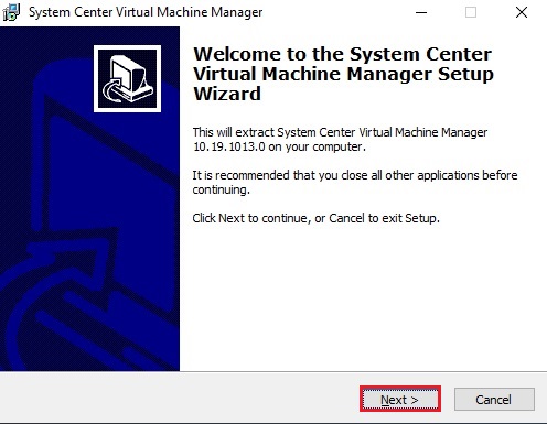system center manager 2019 wizard