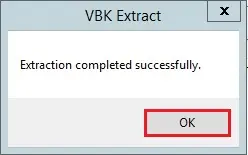 vbk extract successfully