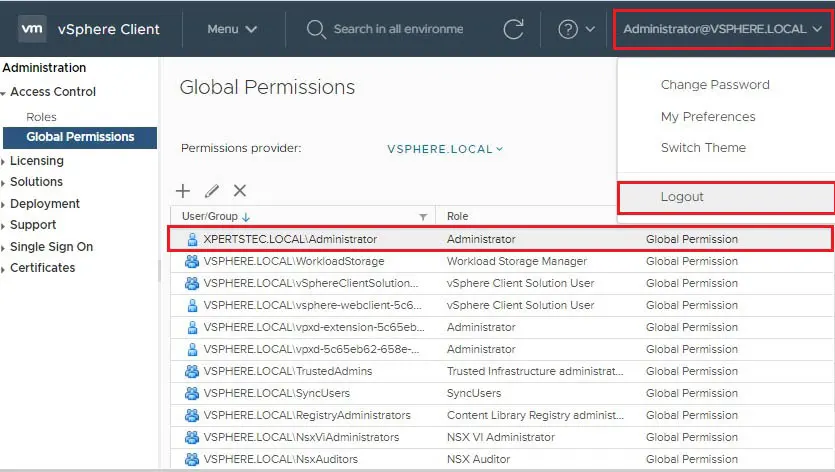 vcenter global permissions