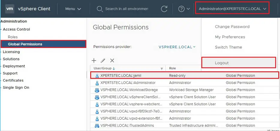 vcenter global permissions