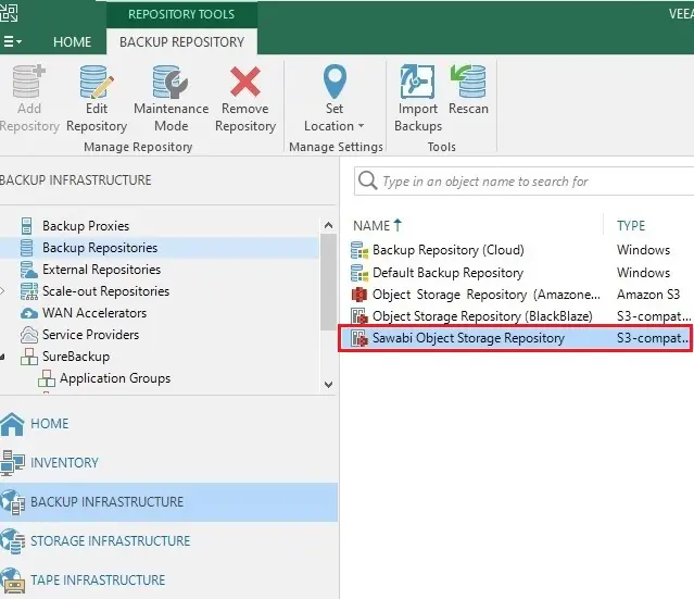 veeam backup repository