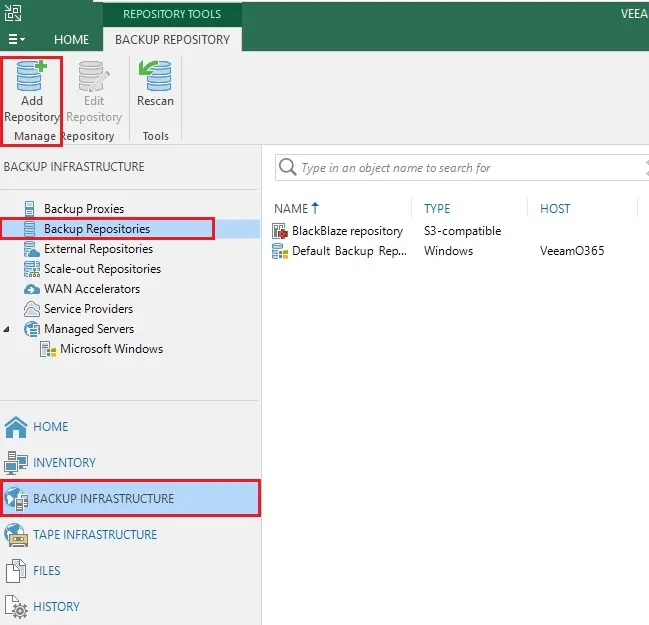 veeam backup repository