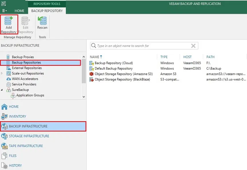 veeam backup repository