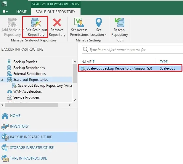 veeam console