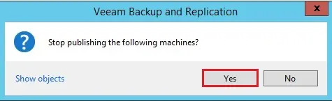 veeam stop instant recovery