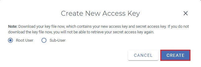 wasabi create new access key