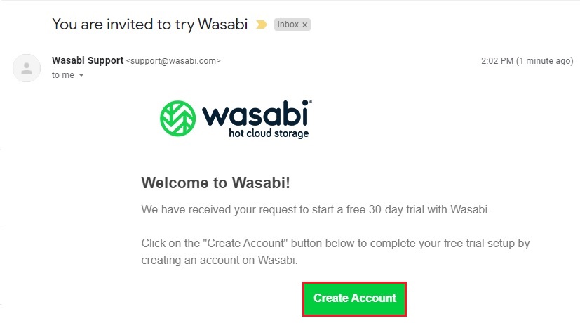 welcome to wasabi cloud