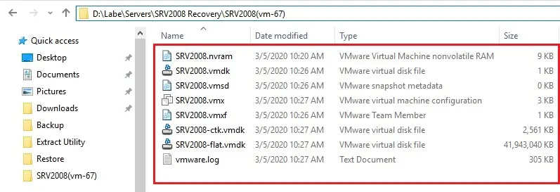 windows folder .vmdk