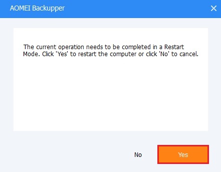 aomei backupper restart computer