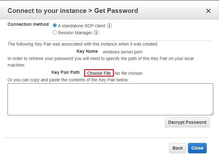 aws key pair path