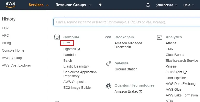 aws management console