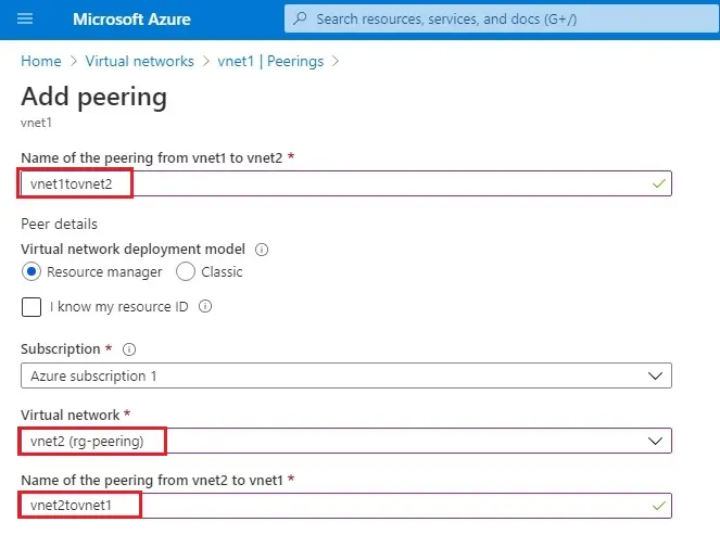 azure add peering wizard