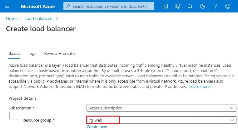 azure create load balancer