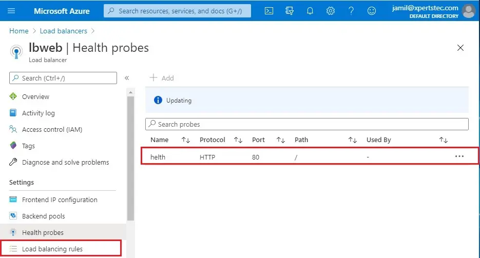 azure load balancer health probe