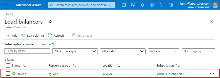 azure load balancer