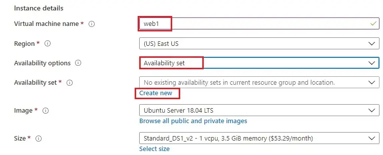 azure new vm wizard