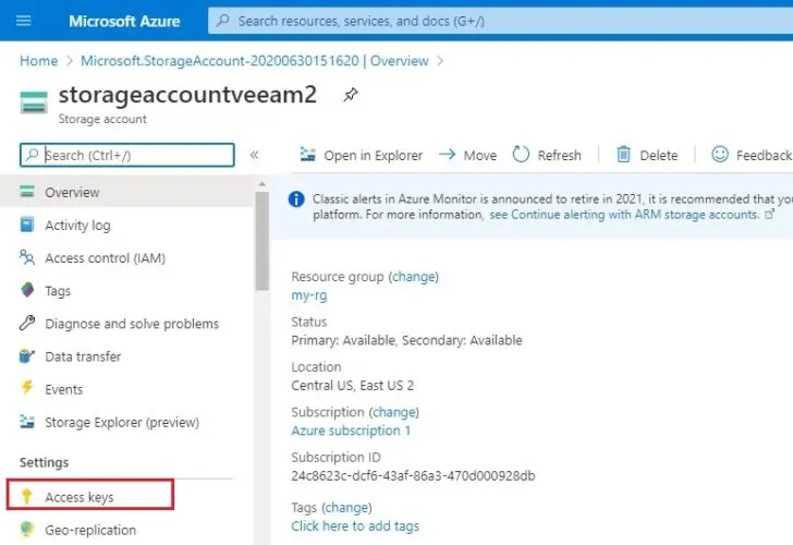 azure storage account overview