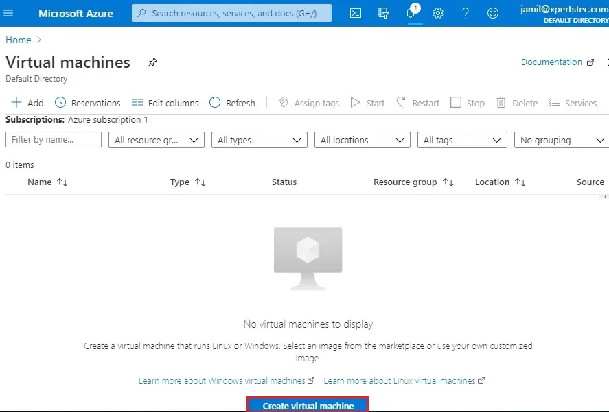 azure virtual machine