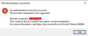 credssp encryption oracle remediation registry