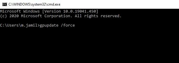 gpupdate /force command