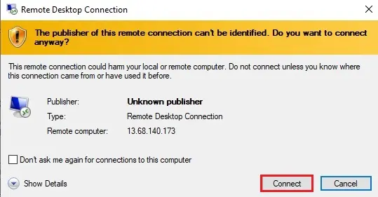 remote desktop connection