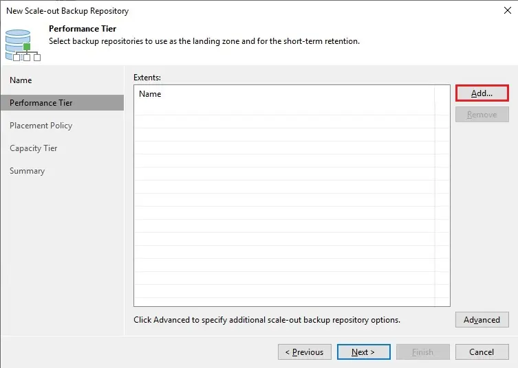 scale-out repository performance tier